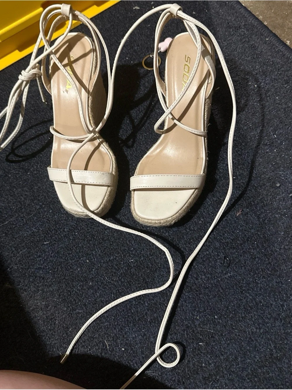 Soda Cream Lace-Up Espadrille Platform Sandals